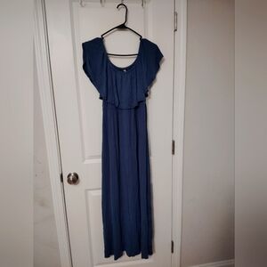 Blue maternity dress